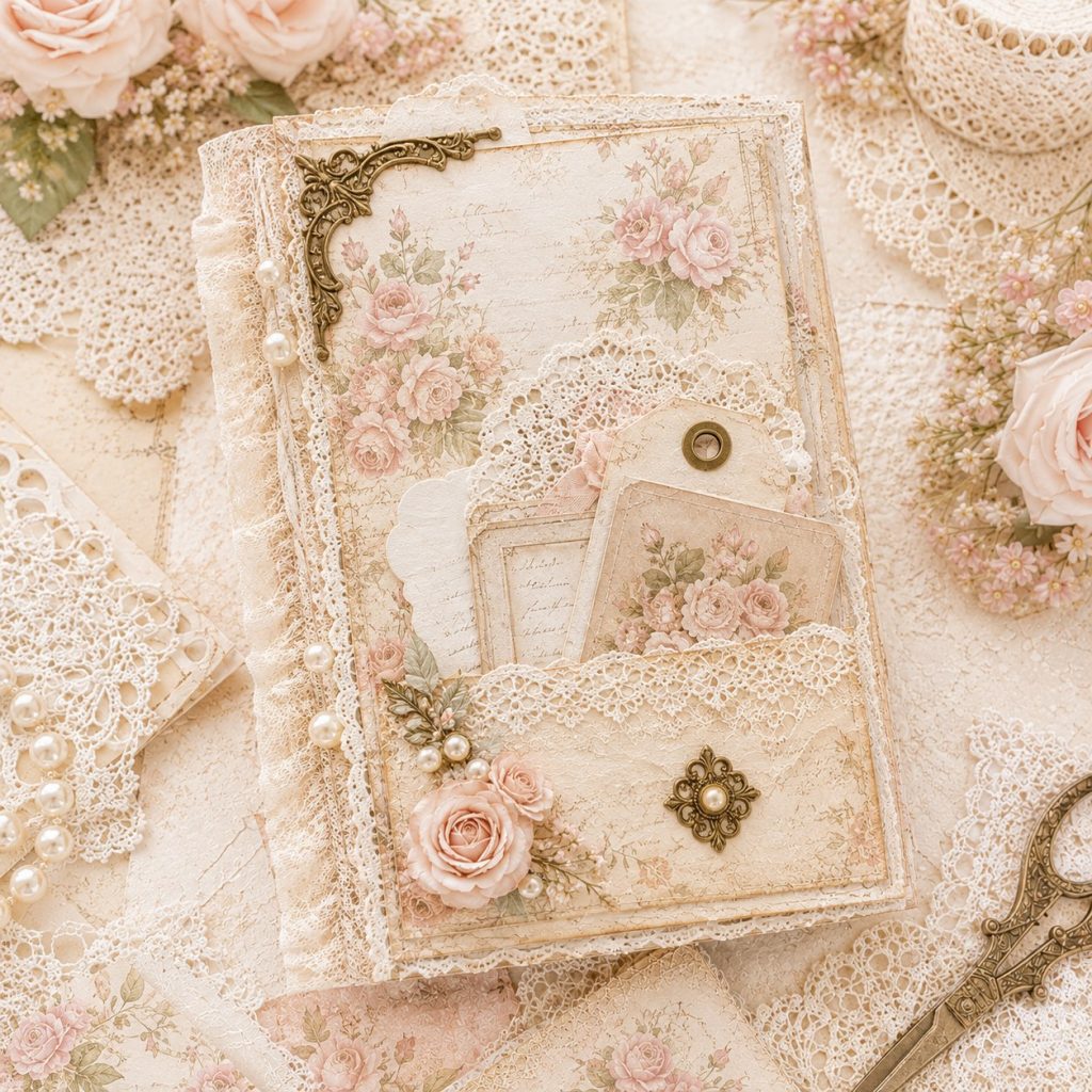 Rose Garden Junk Journal Page