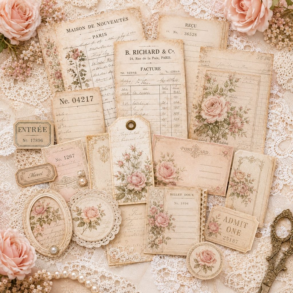 Vintage Receipt Ephemera Pack