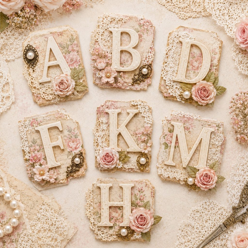 Letter Tile Embellishment Set