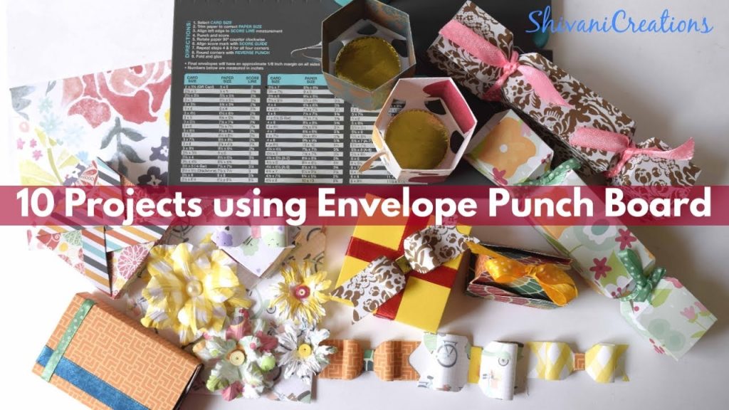 10 Projects using Envelope Punch Board / Envelope Punch Board Craft Ideas