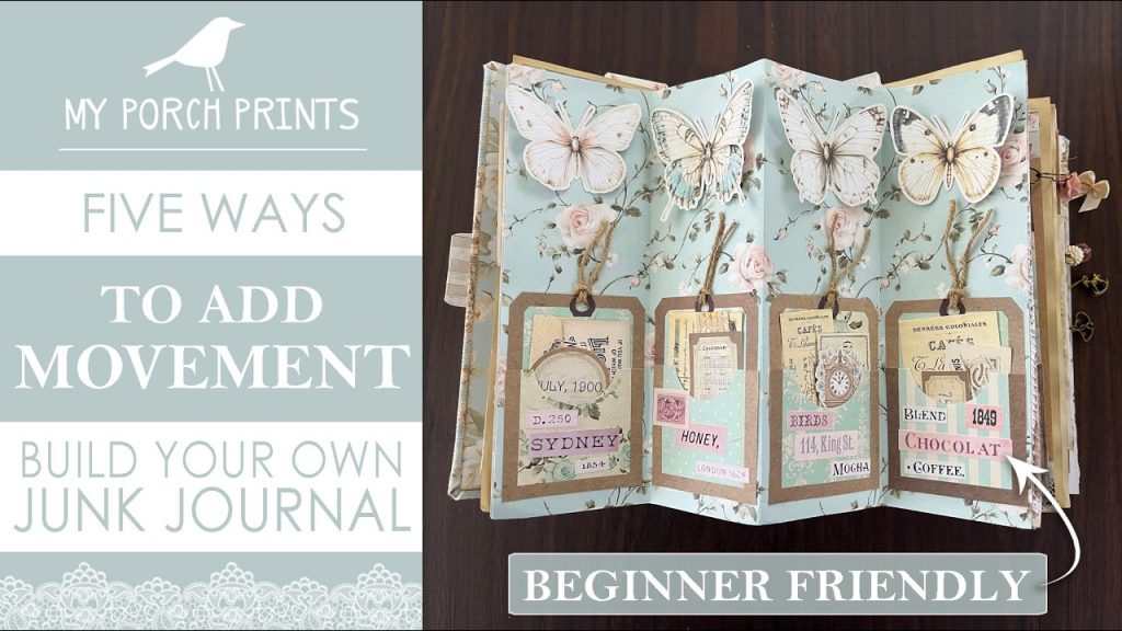 Build Your Own Junk Journal | 5 Ways to Add Movement | Beginner Friendly | Pop Up, Insert, Charms