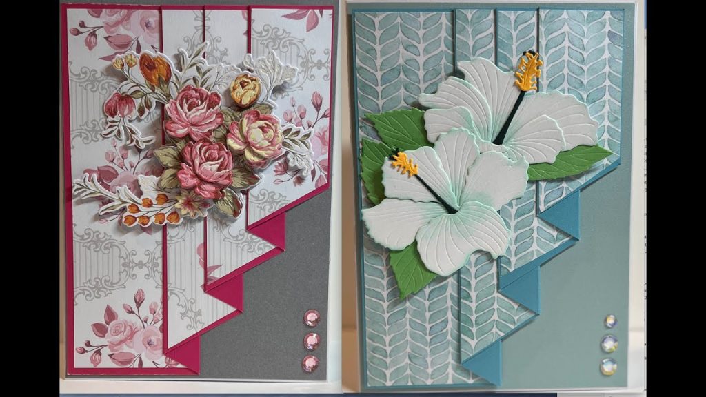 Curtain Fold Front Card with Florals