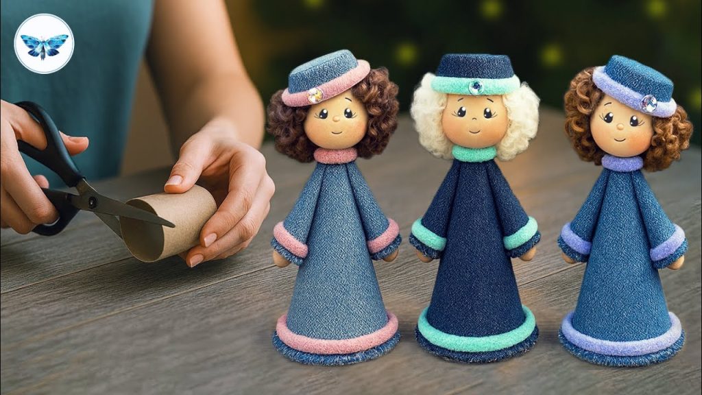 How to Turn a Toilet Paper Roll into a Wonderful Doll!👖Winter Handmade Dolls❄️DIY
