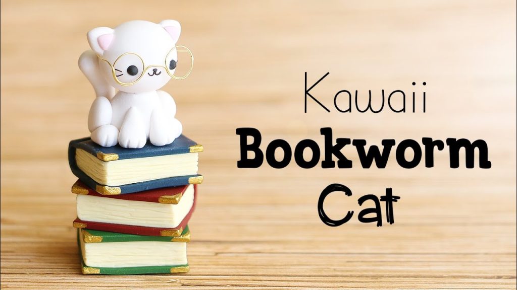 Kawaii Bookworm Cat│Polymer Clay Tutorial
