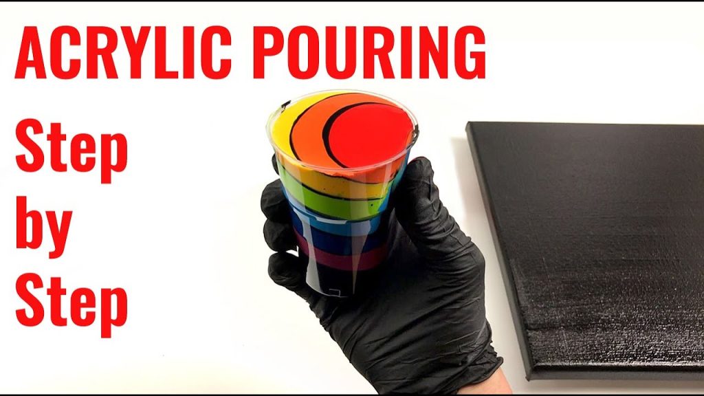 Acrylic pouring for beginners – Step by Step – Chakra colors