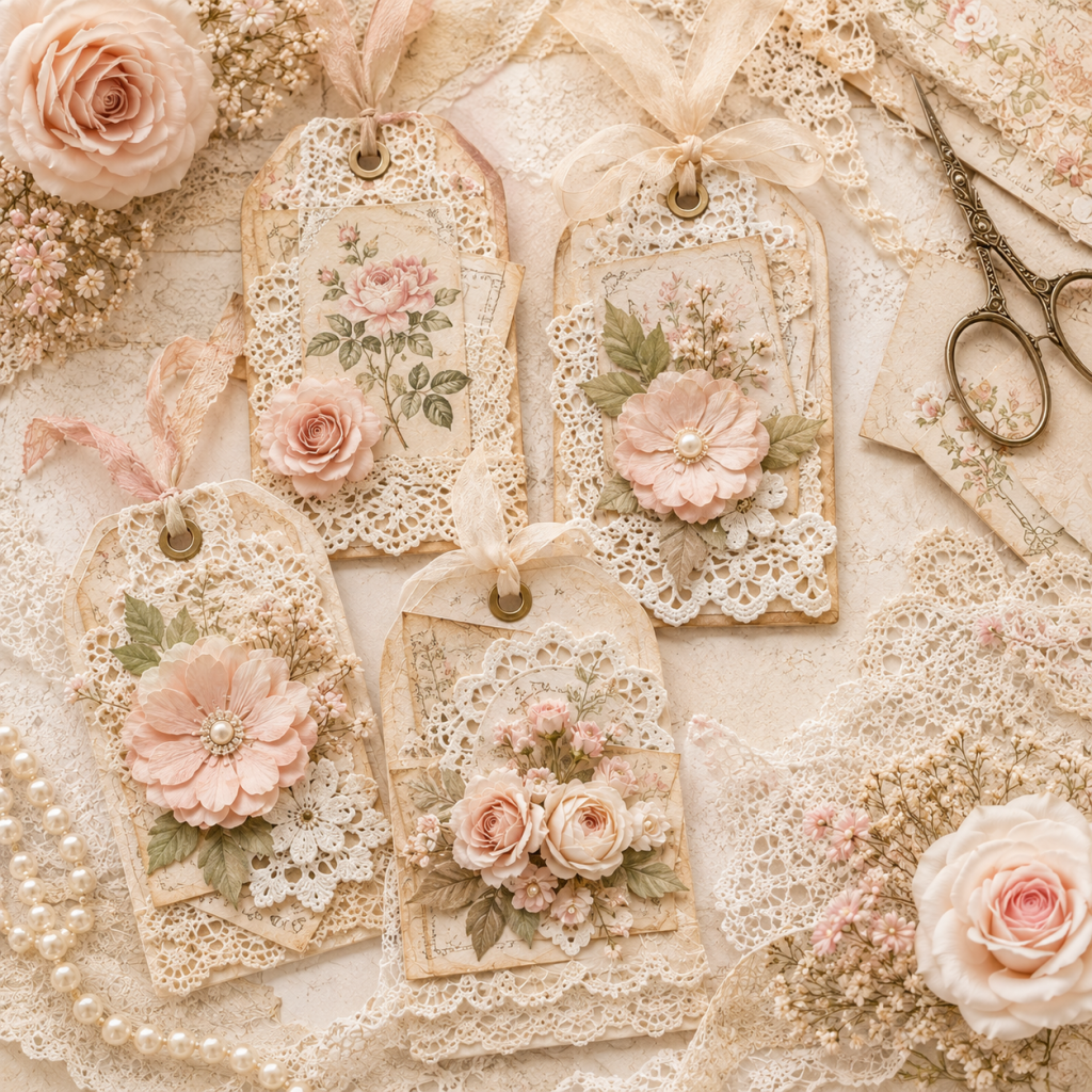 Layered Botanical Tag Set