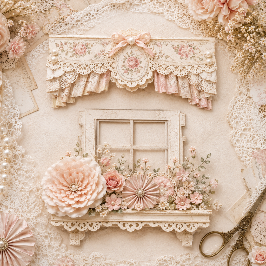 Window Sill & Valance Paper Embellishment